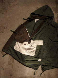 FWK by Engineered Garments "Highland Parka in Olive Cotton Double Cloth"