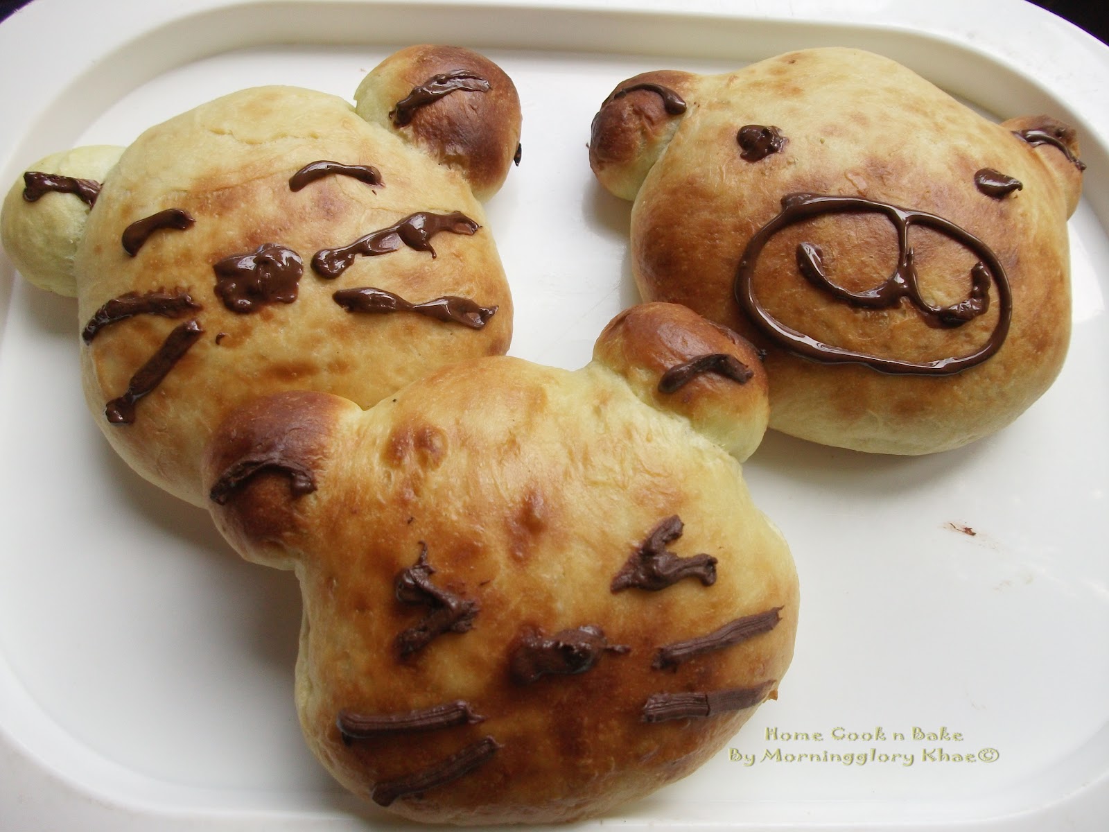 Whipping cream bread ขนมปังหมีไส้คัสตาร์ด Cook n Bake Journal By