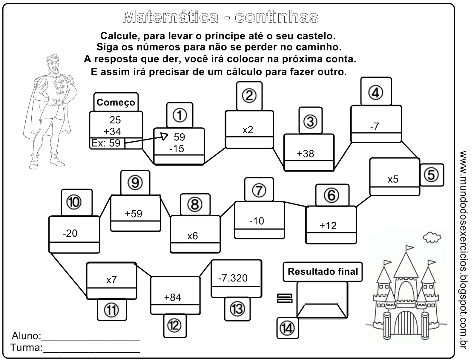 Matemática enigma de contas