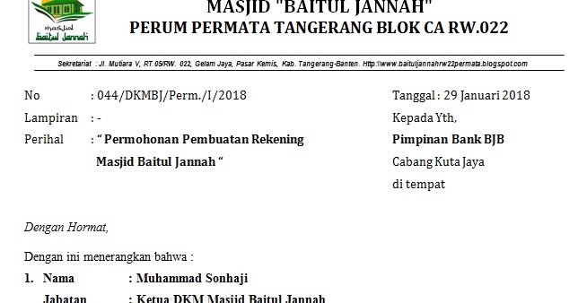 Contoh Surat Permohonan Pembukaan Rekening Bank Bri Seputar Bank