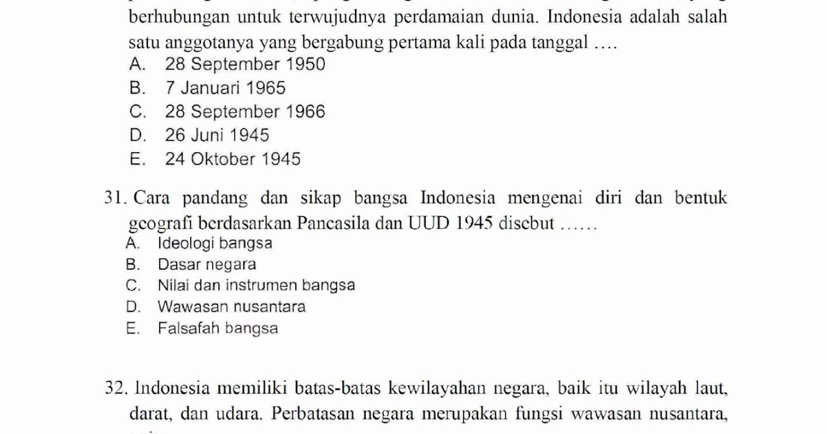 Soal Usm Unisba Ips Jawaban Soal