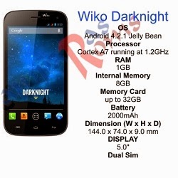 Wiko Darknight specs and stock rom download