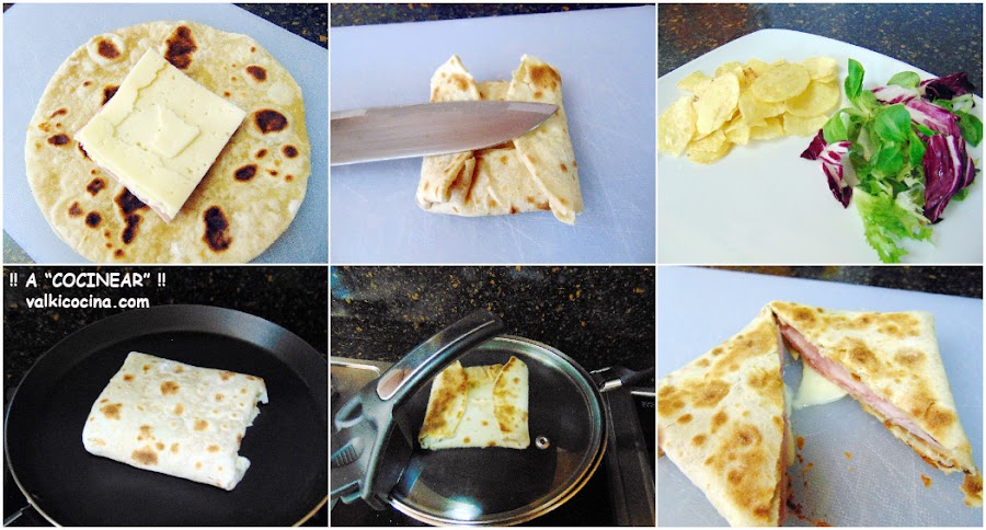 Wrap-sándwich de jamón y queso