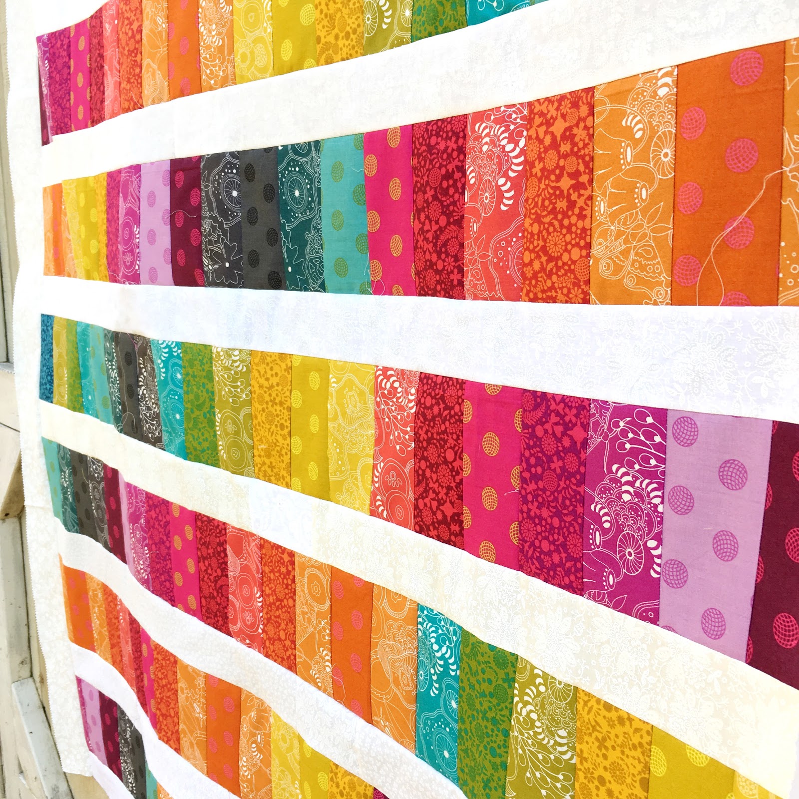 Rainbow Quilt Top Finish! GoGo Kim