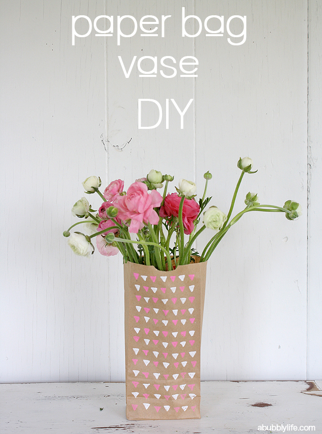 DIY Paper Bag Flower Vase