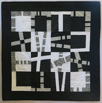 Noir - blanc par Geneviève Modoux - Exposition de quilts - Patchmania 2017 à L'Abbaye