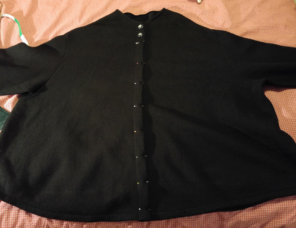 Sew Scoundrel: Refashion: an awful tent-sized cardigan to a warm winter ...