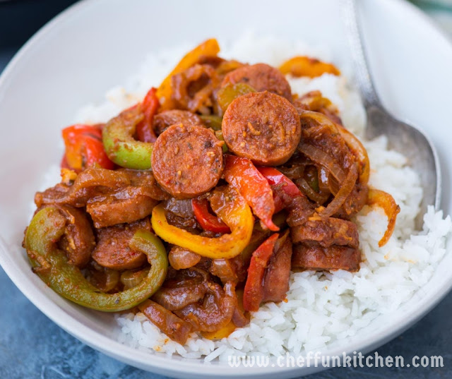 Cajun Sausage And Peppers Skillet Cajun Sausage And Peppers Skillet