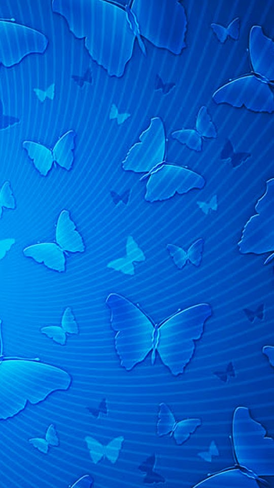 Blue Butterflies Pattern  Android Best Wallpaper
