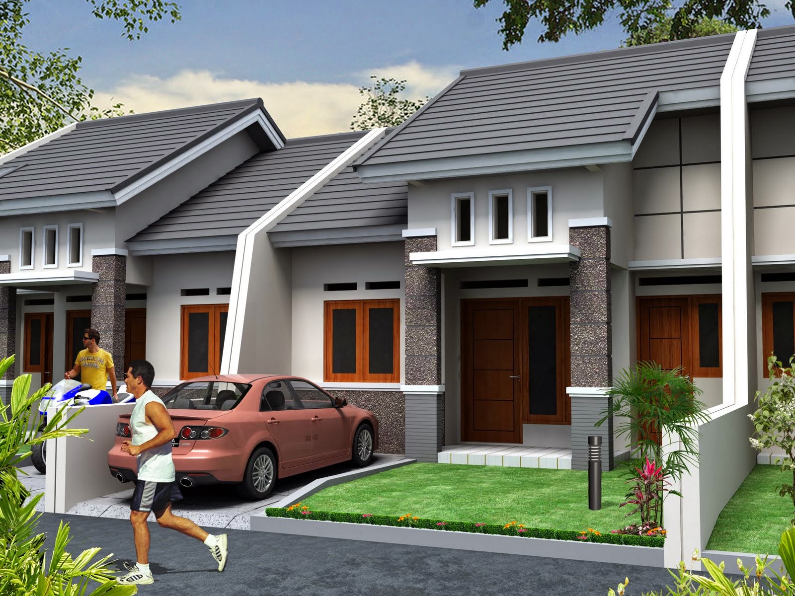 60 Desain Rumah Minimalis Modern 1 Lantai Type 45 Terbaru