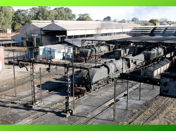 Deposito de locomotoras de Zimbabwe ..