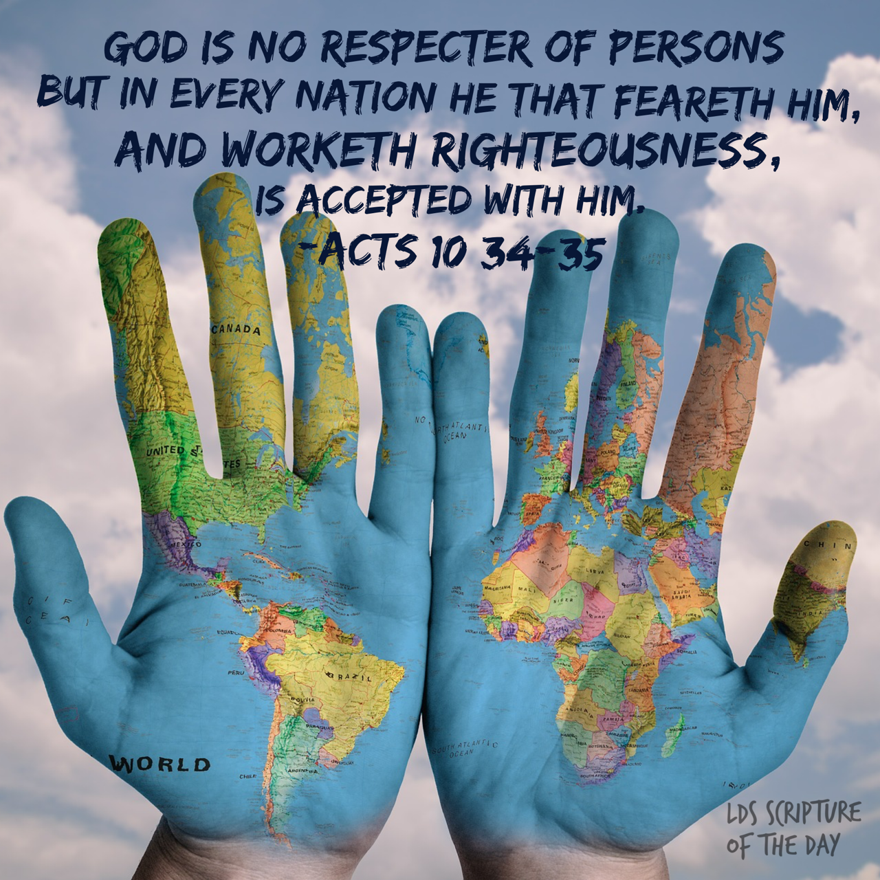 LDS Scripture Of The Day Acts 10 34 35