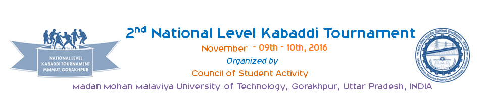 National Level Kabaddi Tournament, MMMUT, Gorakhpur