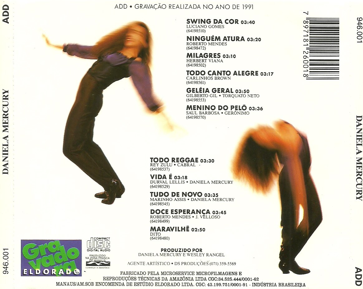 Daniela Mercury Swing da cor 1991 Daniela Mercury Swing da cor 1991