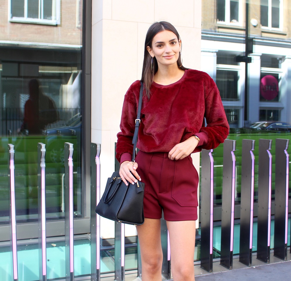 peexo fashion blogger wearing burgundy and suede lfw ss16 street style