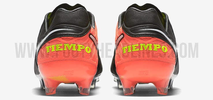 nike tiempo black orange