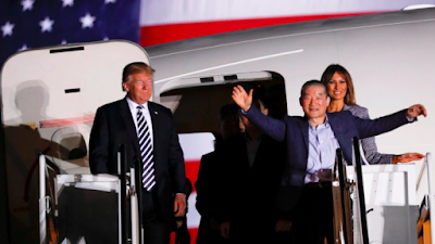 Korut Bebaskan Tiga Tahanan Kristen AS Jelang Pertemuan Trump dan Kim Jong Un