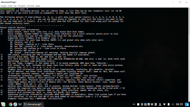 Linux Inxi Help Command Linux Inxi Help Command
