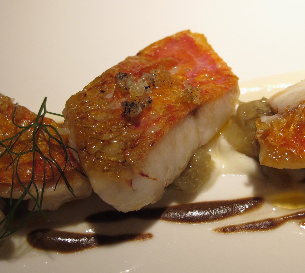 Cook'n With Class Red Mullet Broiled With Roast Garlic, Fennel And