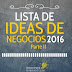 Lista de Ideas de Negocios 2016 (II)