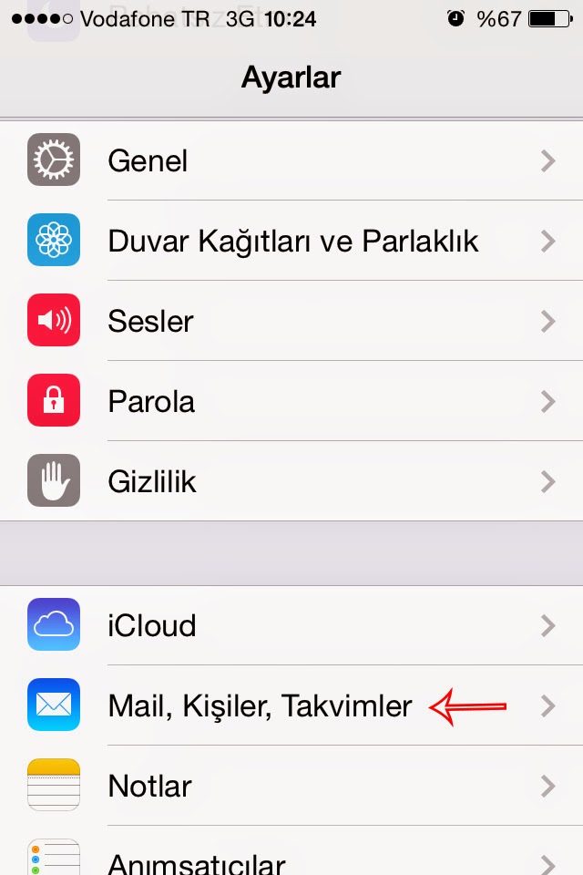 iphone mail eszamanlama tum gecmis