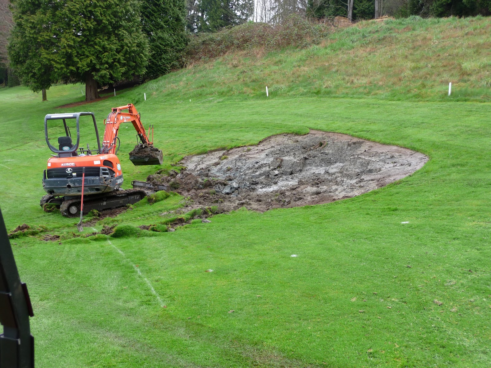Glendale Country Club Muck hole repair 10 green