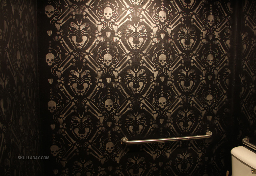 The Sims Resource  Skull Damask Wallpaper Recolor