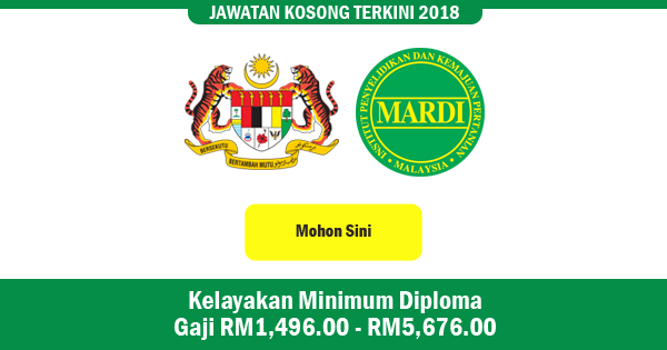 Jawatan Kosong di MARDI - Kelayakan Minimum Diploma