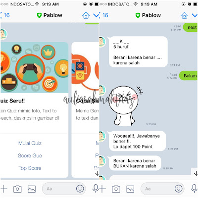Rekomendasi Chatbot Line Pablow