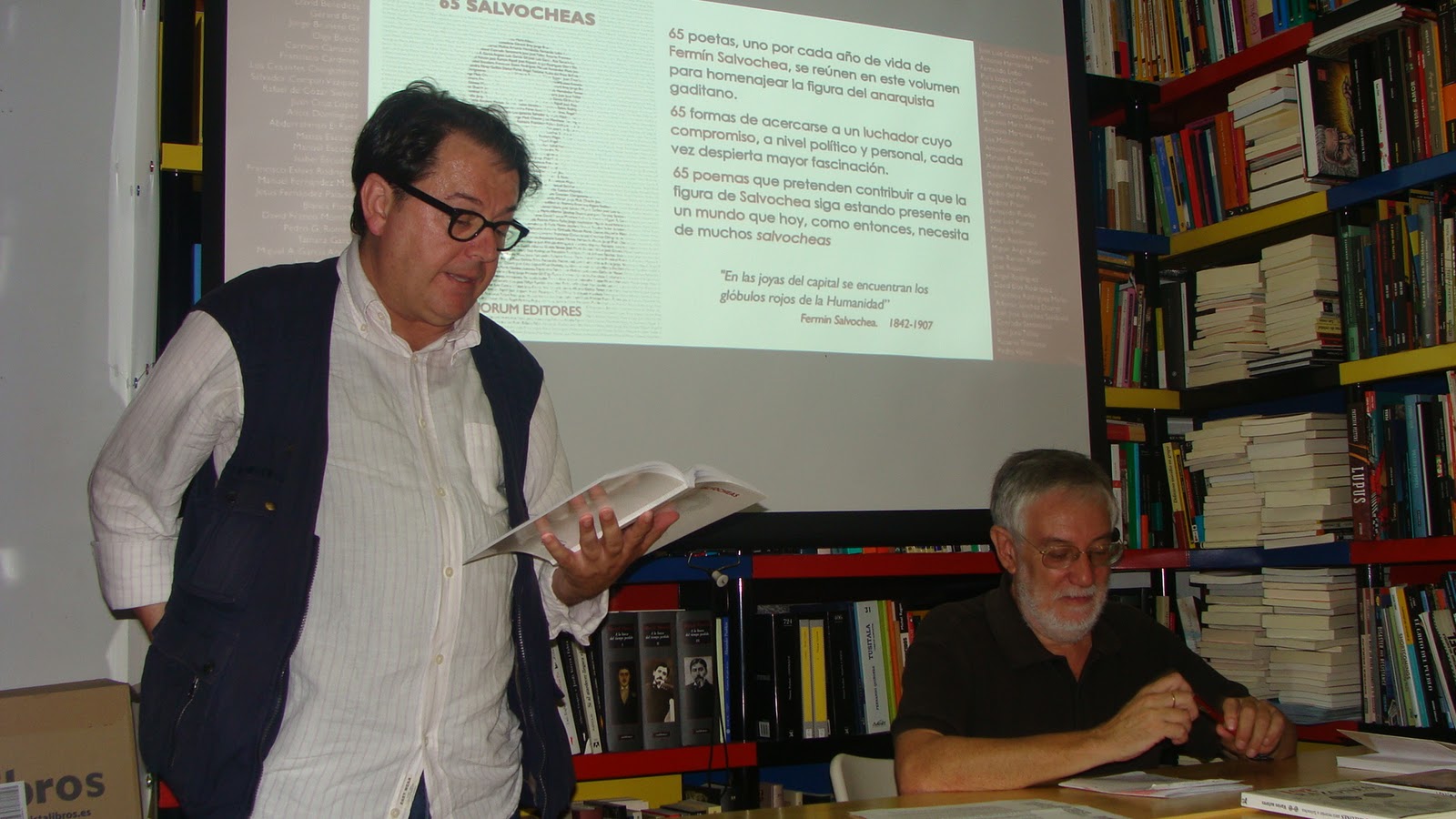 FERMIN SALVOCHEA: PRESENTACION "65 SALVOCHEAS" EN LIBRERIA ...