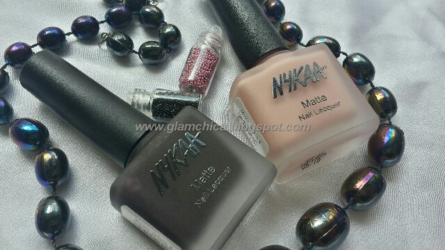 Nykaa Matte Nail Lacquer Pink Meringue & Black Cherry Pie : Review, Price & Swatches