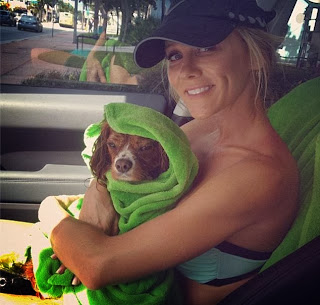 Joanna Krupa holds her dog so tightly on Twitter