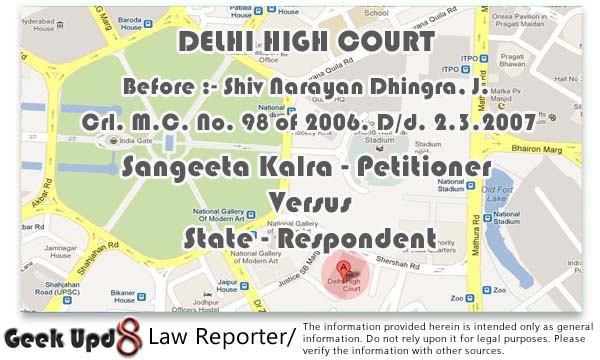 498a Quashed - Against Sister in Law with Comments that the trial court should NOT frame charges where there is not an iota of evidence of cruelty - Delhi HC