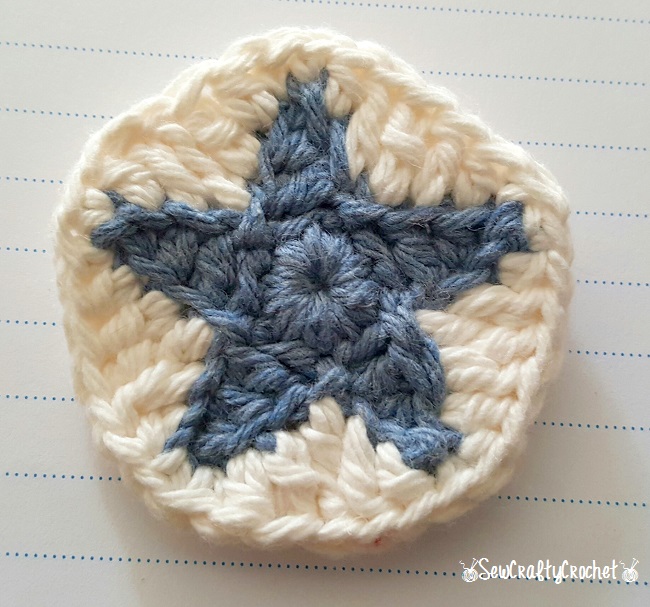 patriotic crochet star coasters pattern