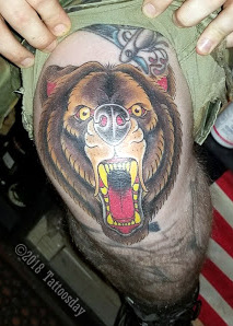 My bare hand turned into a bear hand Done by Ant Walsh at Materia Tattoo  in Downingtown PA  rtattoos