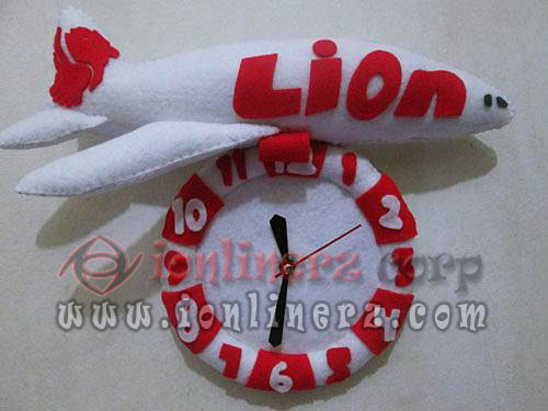 Jam Dinding Flanel Karakter Kartun Boneka Pesawat Lion Air, Qatar Jam Dinding Flanel Karakter Kartun Boneka Pesawat Lion Air, Qatar