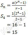 Rumus dan penerapan jumlan n suku pertama deret geometri untuk r = 2