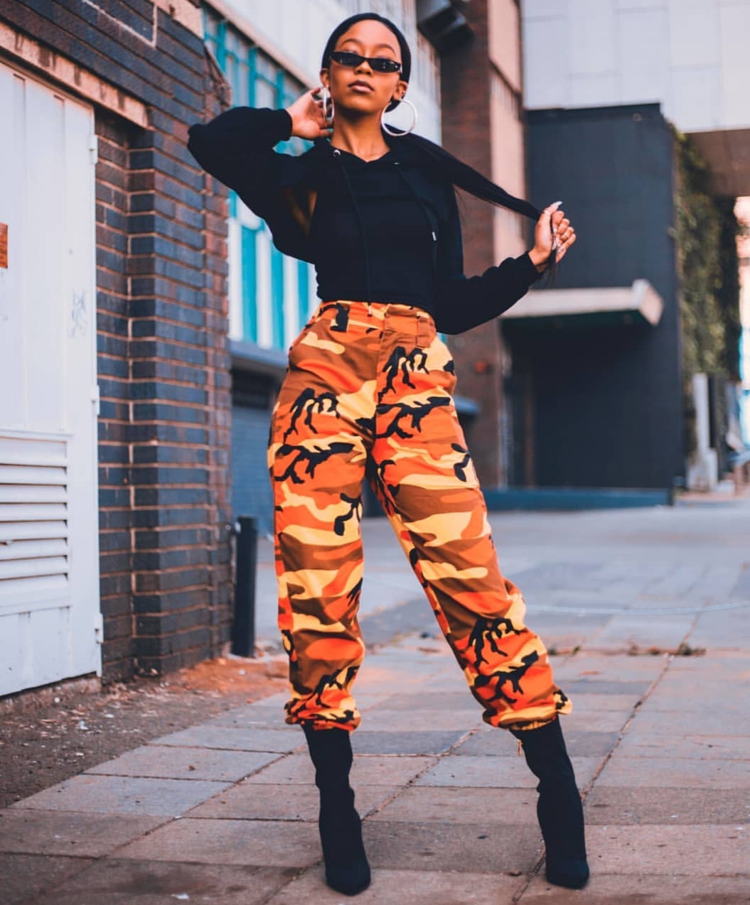 orange camo pants factorie