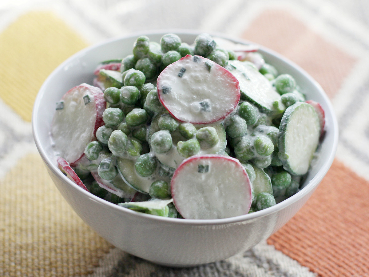 Cookistry English Pea Salad with Cream Dressing