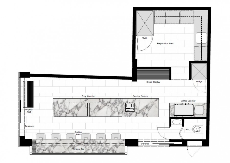 floor plan --drawing © Courtesy of Studioprototype Architects