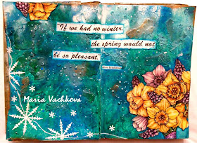 if we had now winter art journal page by Maria Vachkova