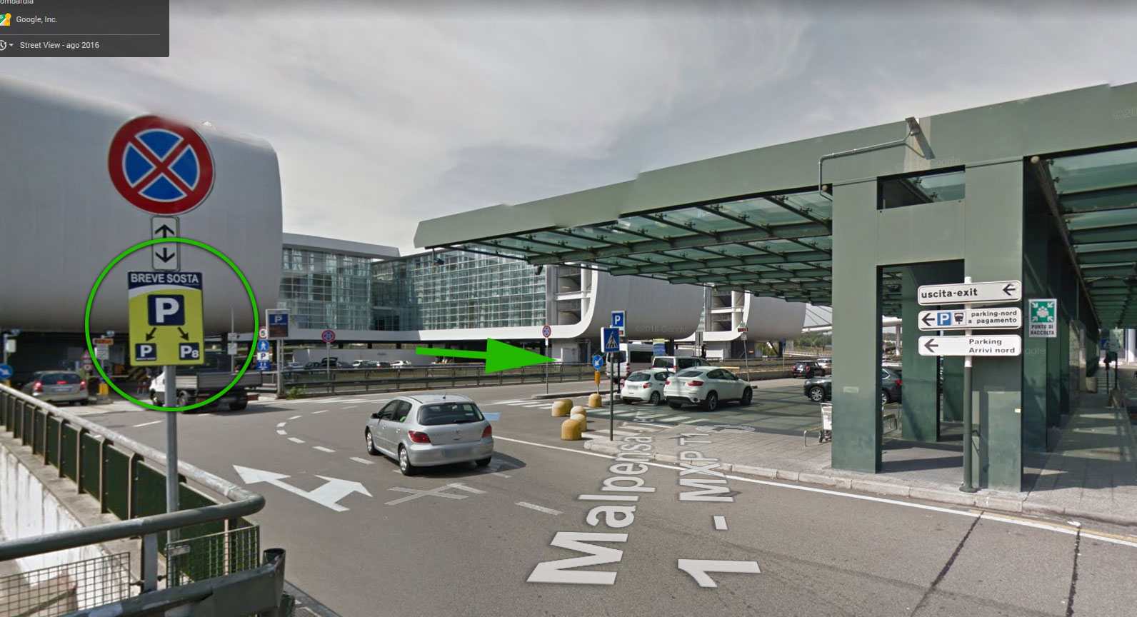 Parcheggi a breve sosta in Aeroporto di Malpensa