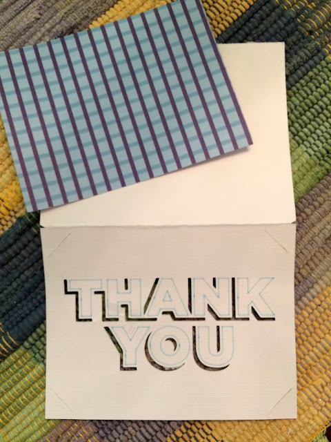Create Thank You cards in one easy step with the Write and Cut feature on your Cricut machine.