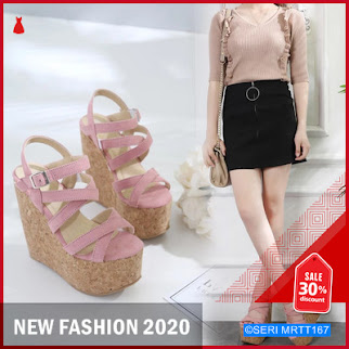 MRTT167W94 Wedges Wanita Marun Tinggi 7Cm Keren BMGShop