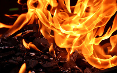 Le Feu Charbon de Bois - Fond d'Écran en Full HD 1080p