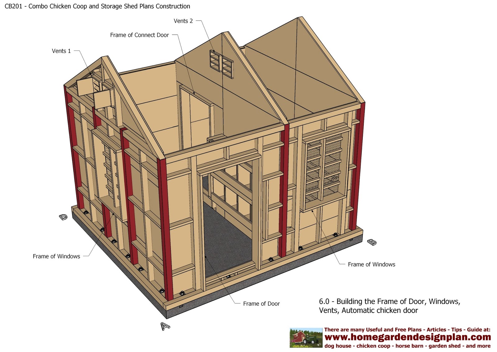 CB201 - Combo Plans - Chicken Coop Plans Construction + Garden Sheds 