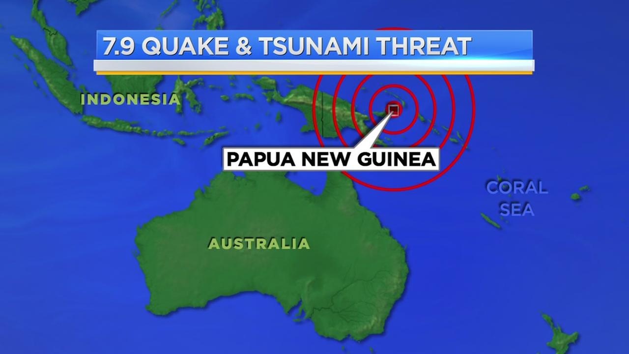 Powerful earthquake measuring 7.9 strikes off Papua New Guinea, causing
