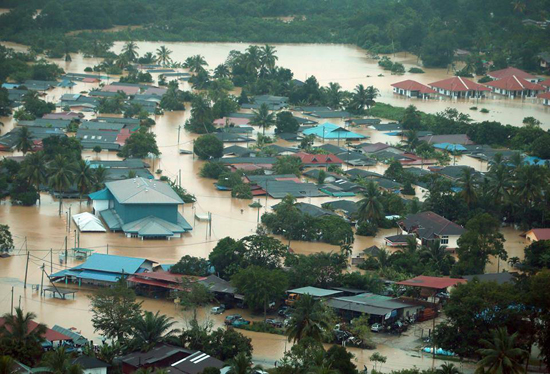 Gambar banjir di Pantai Timur Semenanjung Malaysia 2014