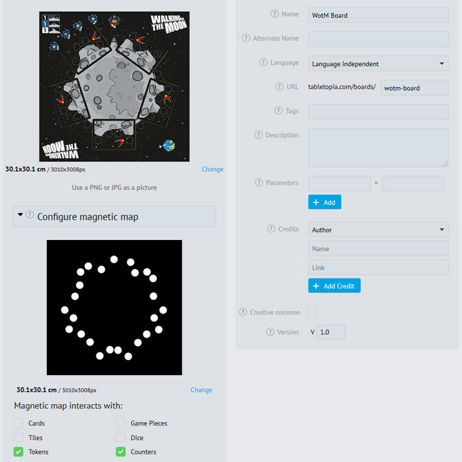 Tutorial Tabletopia. Walking on the Moon. 2D10 JUEGOS