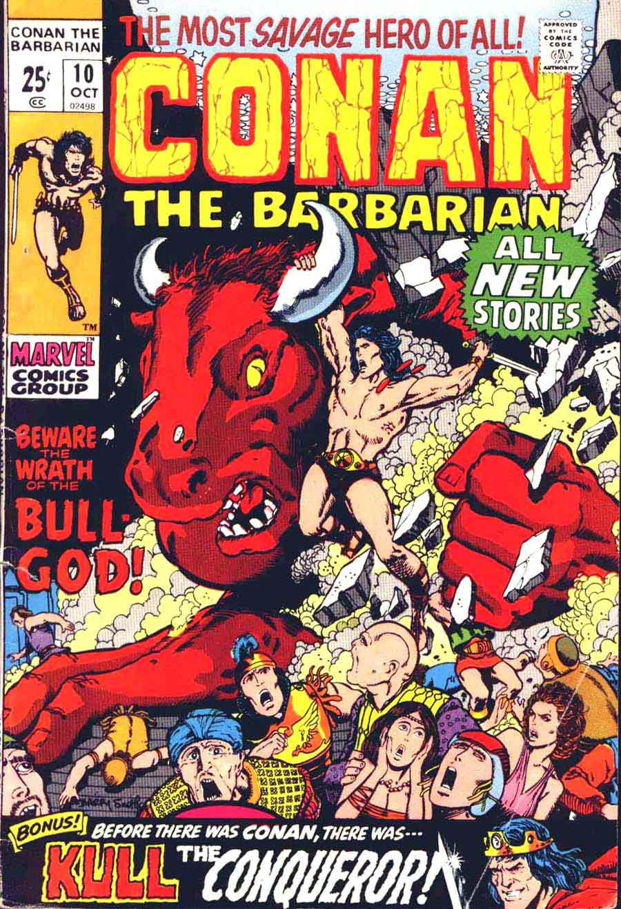 Conan the Barbarian v1 #10 marvel comic book cover art by Barry Windsor Smith